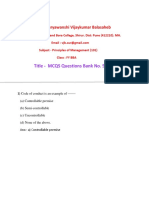 PDF MCQS Question Bank No.5 For FY BBA Subject - Principles of Management