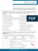 Lets Practice Imperatives Interactive Worksheet