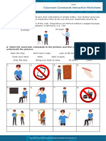 Classroom Commands Interactive Worksheet