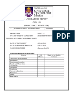 Laboratory Report CHM 153 (Inorganic Chemistry) : 1. Muhammad Mirza Hizami Bin Rajiei