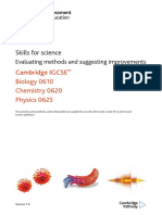 Skills For Science: Cambridge IGCSE Biology 0610 Chemistry 0620 Physics 0625