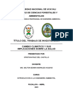 Cambio Climatico y Sus Implicancias en La Salud