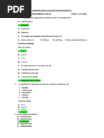 I Examen Parcial de Procesos Industriales I 2020 2