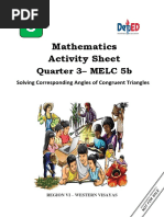 Mathematics Activity Sheet: Quarter 3 - MELC 5b