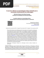 O Exercício Reflexivo Na Aprendizagem Clínica
