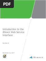 Introduction To The Idirect Web Service Interface: Revision B