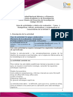 Guía de Actividades y Rúbrica de Evaluación - Unidad 3 - Tarea 4 - Resignificar, Refinar, Profundizar y Contextualizar El Conocimiento de La Unidad 3.