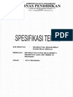 SFESIFIKASI TEKNIS Rehab Ruang Kelas SMPN 23 DAK001