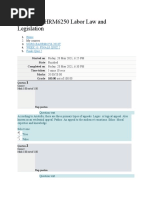 Labor Law and Legislation Final Quiz 2