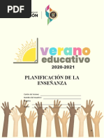 Verano Educativo-2020-2021 - Planificaciã"n de La Enseã Anza