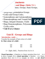 Unit II: Groups and Rings (Refer T-1)