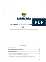 Programa de Operaciones Anual - 2020 - Cartonbol