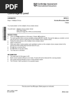 Cambridge O Level: Chemistry 5070/11