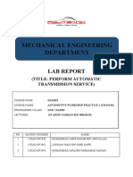 Mechanical Engineering Department: Lab Report