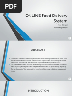 ONLINE Food Delivery System: FA19-BSE-128 Name: Sharjeel Sajid