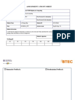 Assignment 1 Front Sheet: Qualification BTEC Level 5 HND Diploma in Computing Unit Number and Title Submission Date