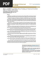 Effects of MNRI Visual Reflex Neuro-Training On Vi