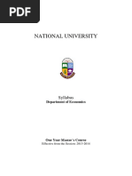 National University: Syllabus