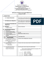 Department of Education: Detailed Lesson Plan in Mathematics 5 January 14, 2021 I. Objectives A. Content Standards