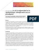 Ausburger y Gerlero - La Inclusion de La Subjetividad en La Epidemiologia