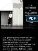 Peter Zumthor La Materialidad