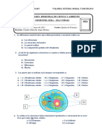 Examen Bimestral de Ciencia y Ambiente