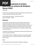 Edición Manual de Boot - Ini Archivo - Windows Server