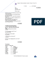 Upper Intermediate Quick Check Test 7A: Grammar