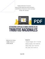 Informe de Actuaciones Especiales Sobre Eventos en Los Tributos Nacionales