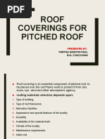 Roof Coverings For Pitched Roof: Partha Sarothi Paul R.N-27802318009