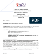 BIOL122 Unit Outline, Semester 1, 2019