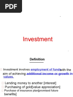 Introduction To Investment