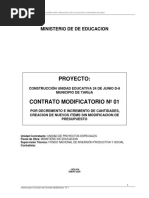 Informe Director de Obra Contrato Modificatorio