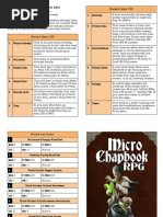 Micro Chapbook RPG: Room Chart (D6)