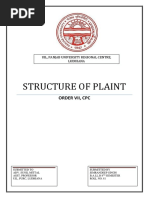 Structure of Plaint