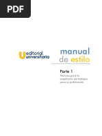 Manual de Estilo Editorial Universitaria Unah Version Preliminar