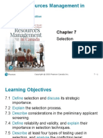 Human Resources Management in Canada: Selection