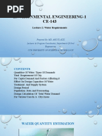 Environmental Engineering-1 CE-143: Lecture-2: Water Requirements