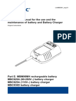 Instruction Manual For The Use and The Maintenance of Battery and Battery Charger