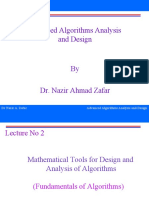 DR Nazir A. Zafar Advanced Algorithms Analysis and Design