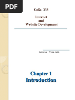 Internet and WD - Chapter One To Three