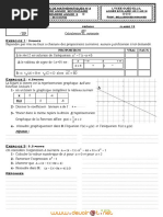 Devoir de Contrôle N°4 - Math - 1ère AS (2011-2012) MR BELLASSOUED MOHAMED