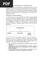 Análisis Gramatical en La Argumentación