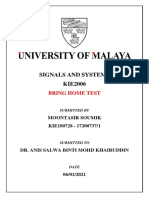 Signals and Systems KIE2006: Bring Home Test