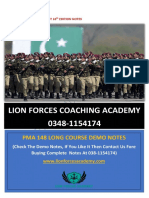 Lion Forces Coaching Academy 0348-1154174: Pma 148 Long Course Demo Notes