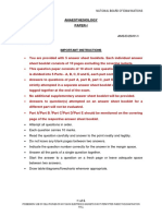 Anaesthesiology Paper-I: Final Exam National Board of Examinations December 2020