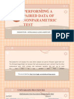 Performing A Paired Data of Nonparametric Test: Presenter: Muhammad Azri Aminudin