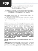 Etude Comparative d’Un Modele Conceptuel Global (Gr4j) Et d’Un Modele Semi-distribue (Geosfm) Sur Le Bassin Versant de l’Oueme a Save (Benin Afrique de l’Ouest) Comparative Survey of a Conceptual Model (Gr4j) And