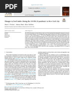 Changes in Food Intake During The COVID-19 Pandemic in New York City