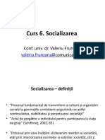 Curs 6. Socializarea